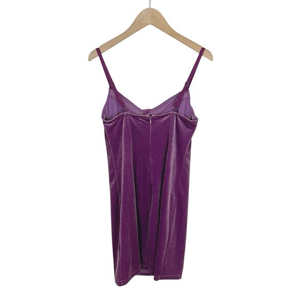 Urban Outfitters Dark Mauve Pink Velvet Sleeveless Mini Dress Size Small - Picture 5 of 9